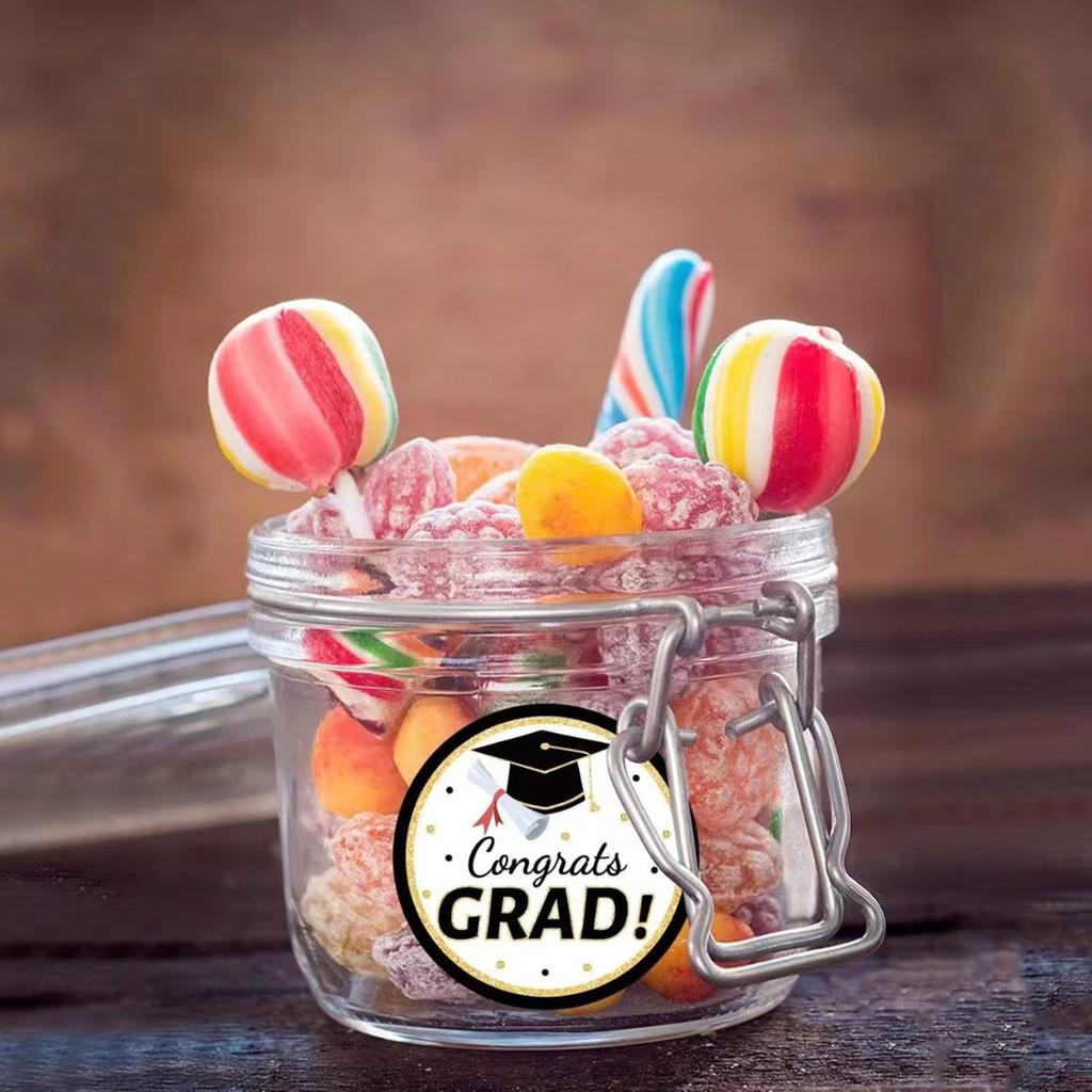 500 Counts 2025 Graduation Thank You Sticker 1.5Inch Wrapping Labels For Seal Envelope Card Packaging Party Decorating