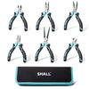 SHALL Mini Pliers Set for Tool Needle Long Bent End Handmade DIY Electronic Equipment Storage Case Included Accessories, 7-Piece Set, Nose, Nose,