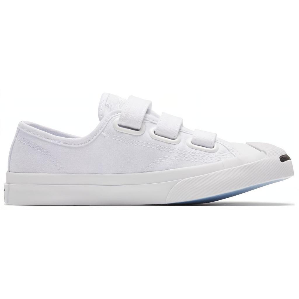 Converse Jack Purcell 3V Удобные Универсальные Низкие Кеды из Канваса Детские Кроссовки Белые 361308C