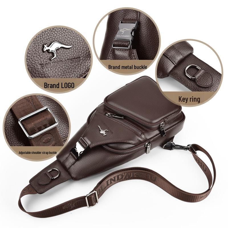 Мужская сумка-мессенджер BOLINDAISHU из натуральной коровьей кожи