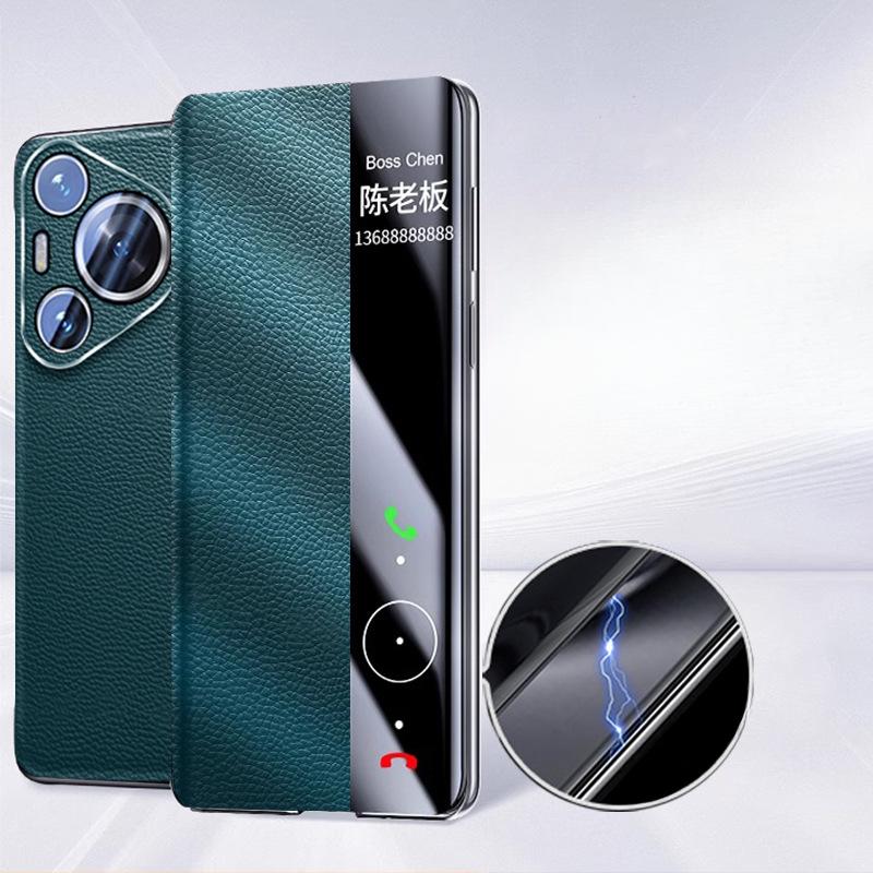 Чехол для телефона Huawei Pura70pro+ Смарт-чехол-книжка P70ultra Всесторонний Противоударный Кожаный чехол для деловых мужчин