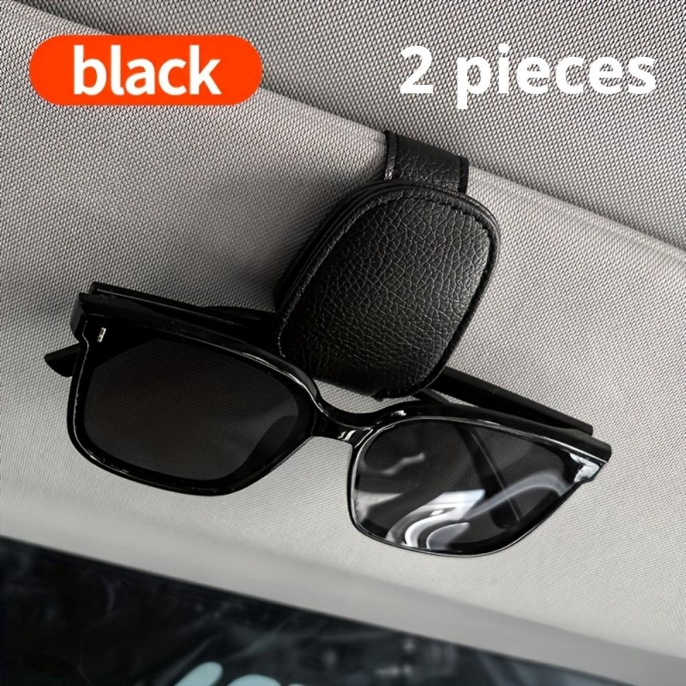 1/2 шт. Элегантный премиальный кожаный держатель для автомобильных очков с отделением для нескольких карт для козырька