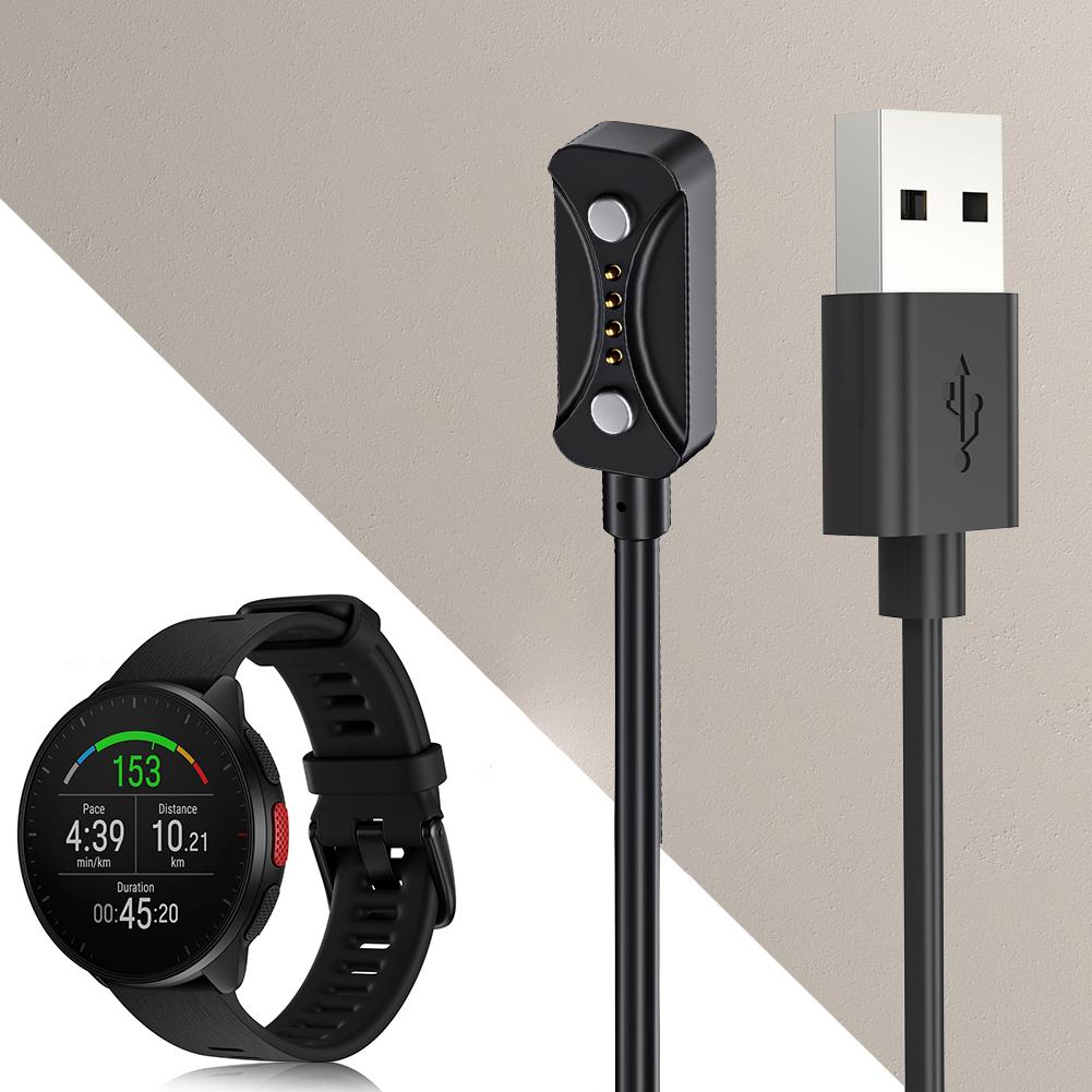 1 м Магнитный USB-кабель для зарядки, док-станция, зарядный провод, кабель питания для Polar Pacer/Pacer Pro/Ignite 3/Vantage V3