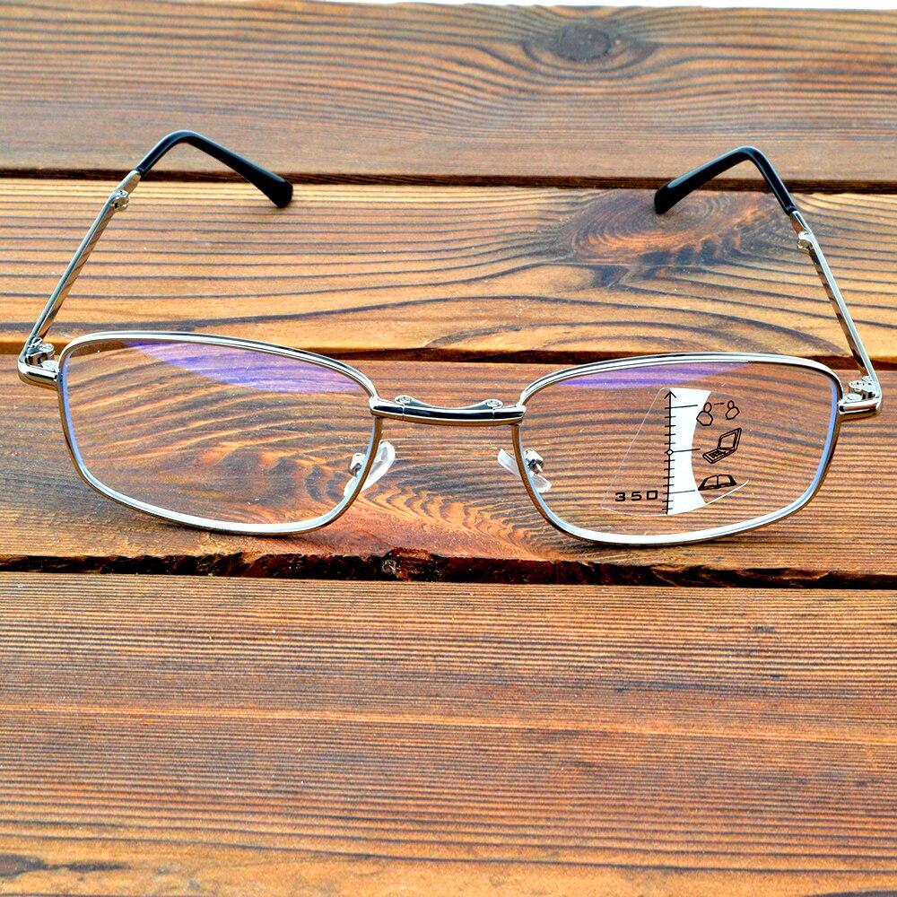 Портативные складные очки во всю оправу, простой стиль, прогрессивные мультифокальные очки для чтения для ближнего и дальнего света от +0,75 до +4