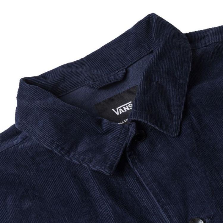 Vans Куртка из вельвета с длинным рукавом на пуговицах Мужские куртки Темно-синие VN000KV2JDU