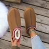 Winter New Snow Boots Women's Fleece-lined Warm Slugged Bottom Ethnic Style Half Slippers Retro Casual Cotton-Padded Shoes