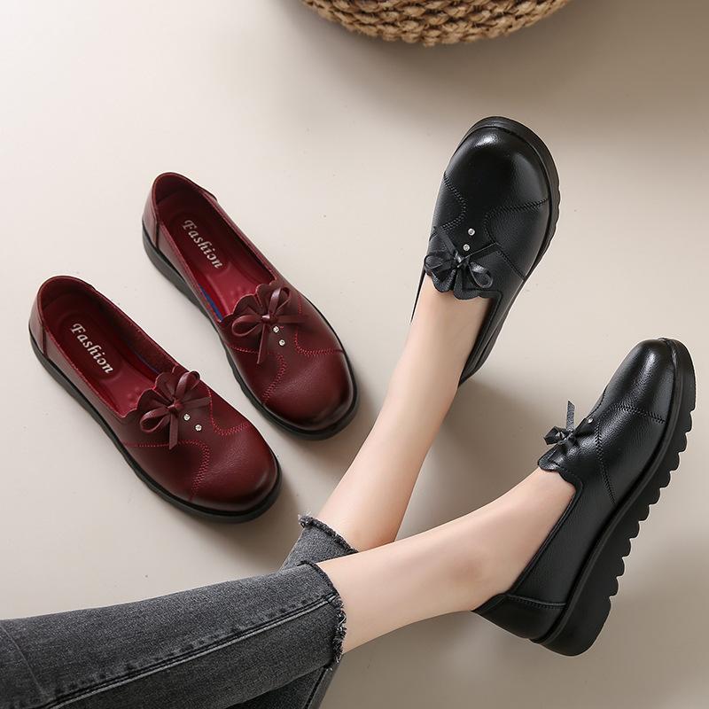 Модные женские туфли на высоком каблуке, женские туфли на танкетке, удобные кожаные туфли на каждый день, женские туфли на высоком каблуке