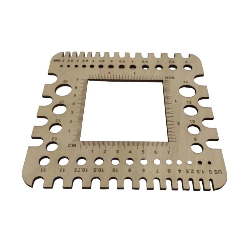 Деревянная линейка для вязания, измеритель спиц, деревянная линейка для вязальных спиц, измеритель пряжи для вязания крючком, измеритель плотности вязания, инструмент для измерения вязальных спиц