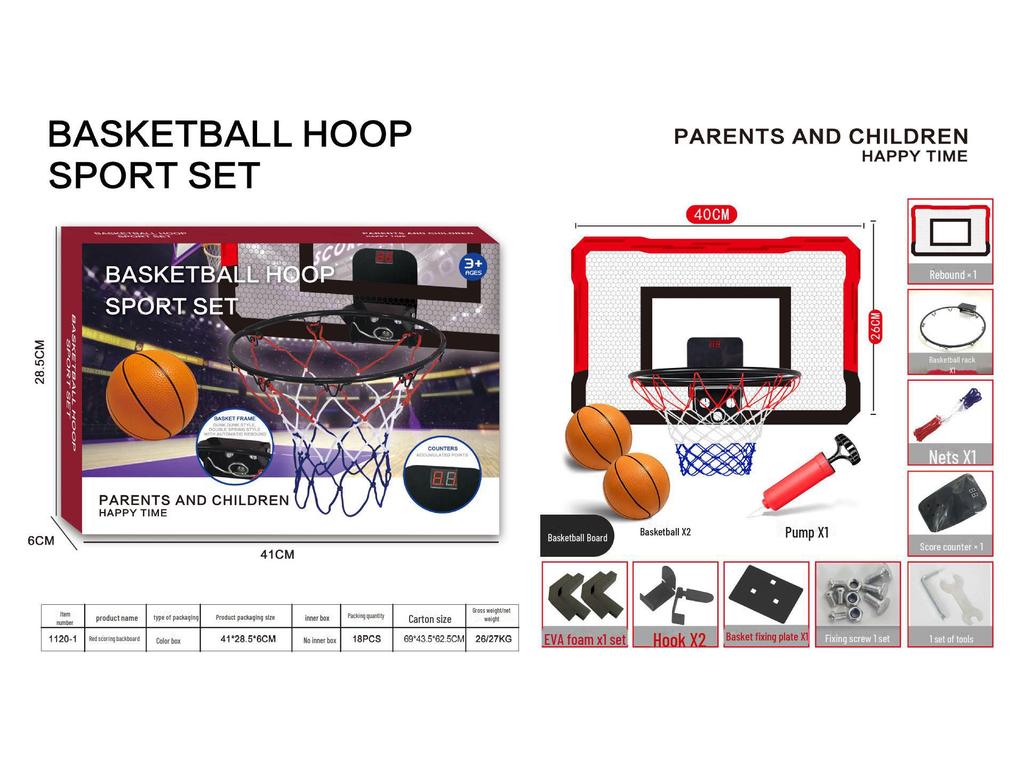 Электронное баскетбольное кольцо с функцией подсчета очков без ударов - складная рама для бросков сверху и снизу для игры в помещении и на открытом воздухе