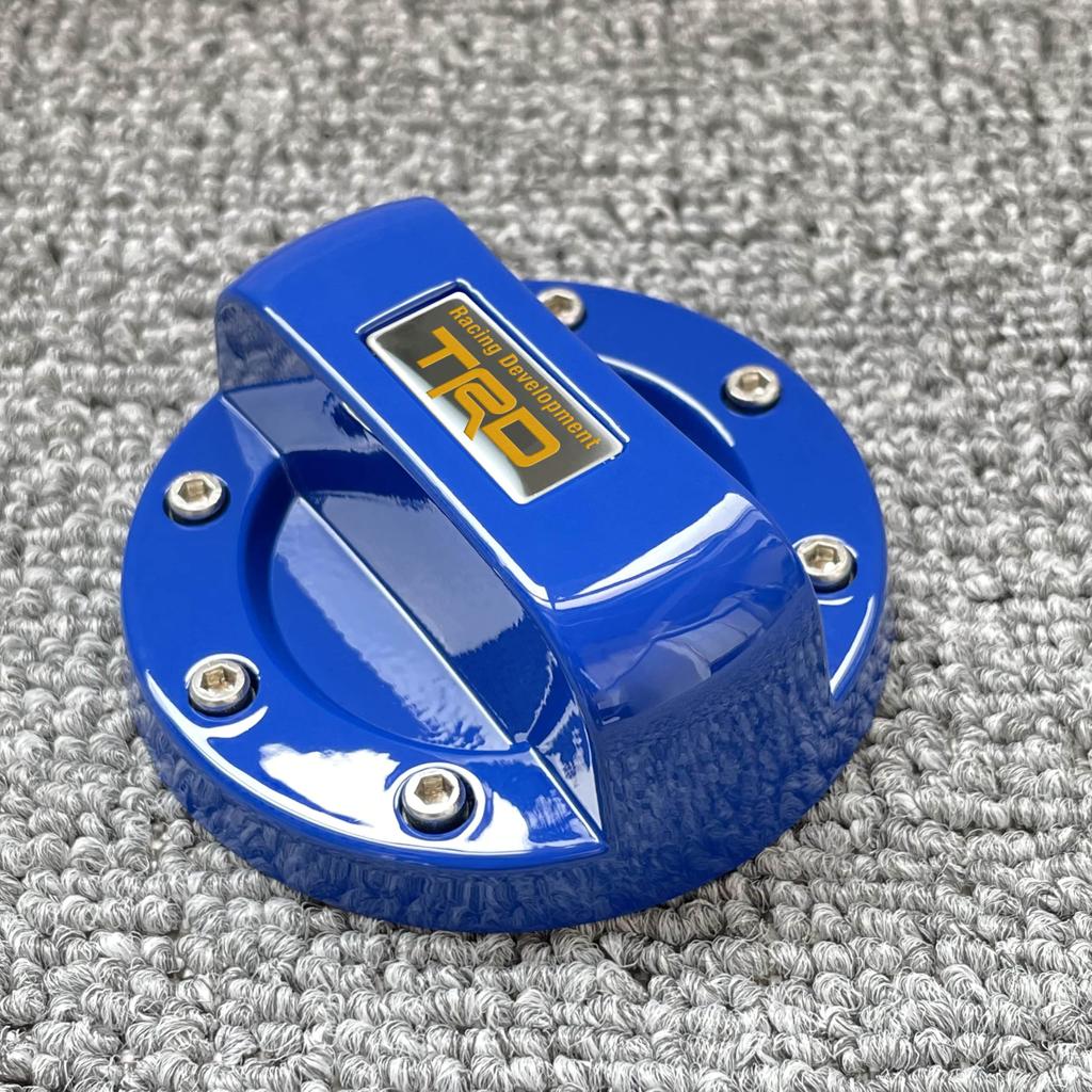 AYDMY Редкая ручная работа TRD Крышка горловины бензобака Крышка бензобака Золотая эмблема (синий)