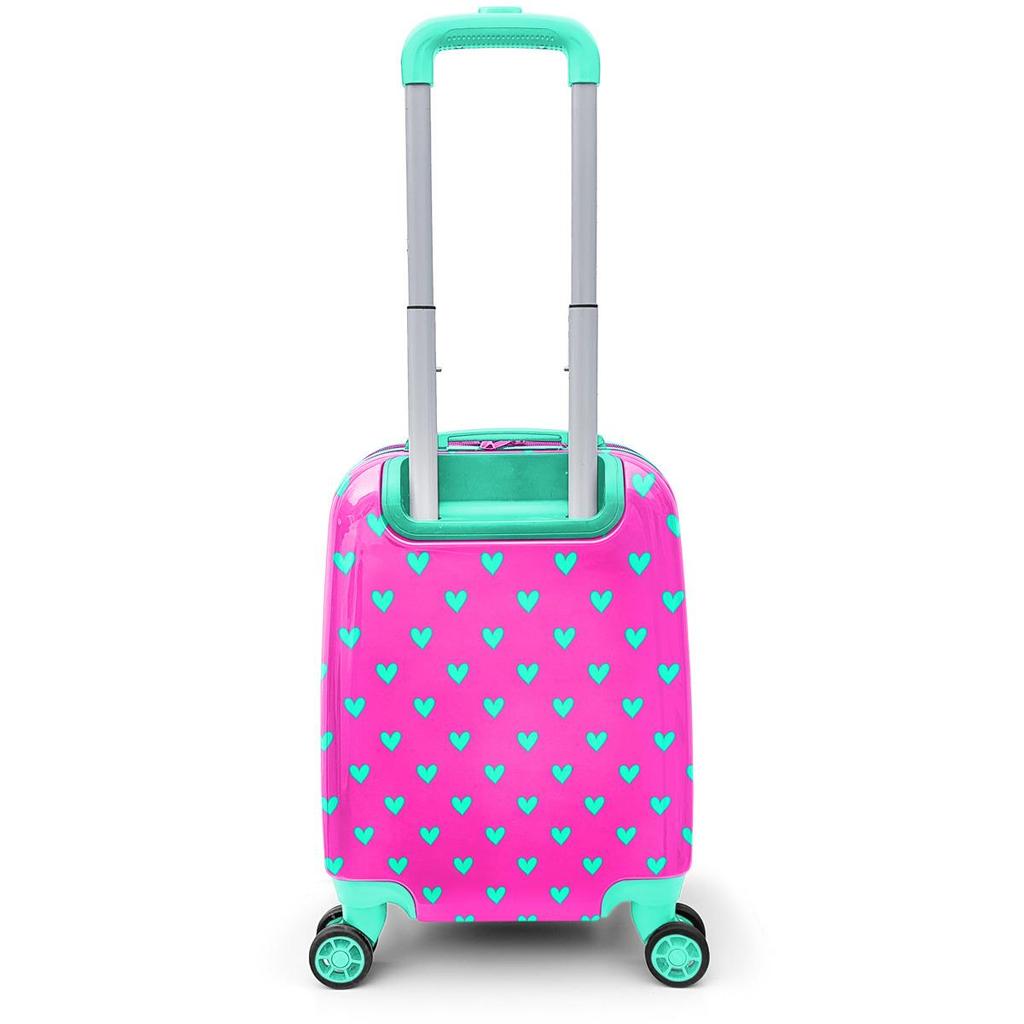 coral high Детский неоновый розовый водный зеленый детский чемодан с сердечками 16715
