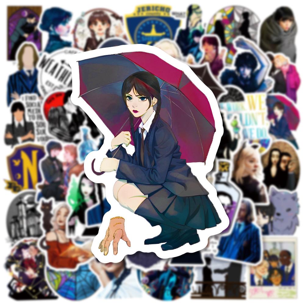 Stickers Wednesday Addams Wednesday Wednesday Sticker Pack Stickers Set 51 Pcs