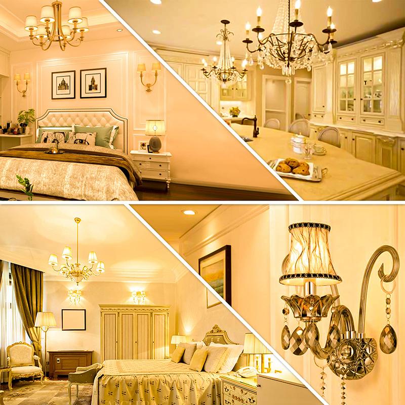 8PCS 3W 6W 9W 12W 15W Led Light Bulb E14 E27 LED Lamp Indoor Warm Cold White Light AC 220V LED Candle Bulb Home Decor Chandelier