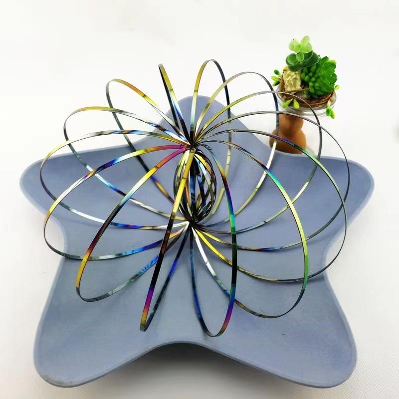 Flowtoy Magic Fidget Ring Toroflux Удивительные игрушки Flow Ring Кинетическая пружинная игрушка Забавная игра на свежем воздухе Интеллектуальная игрушка Fidget Kids Gift