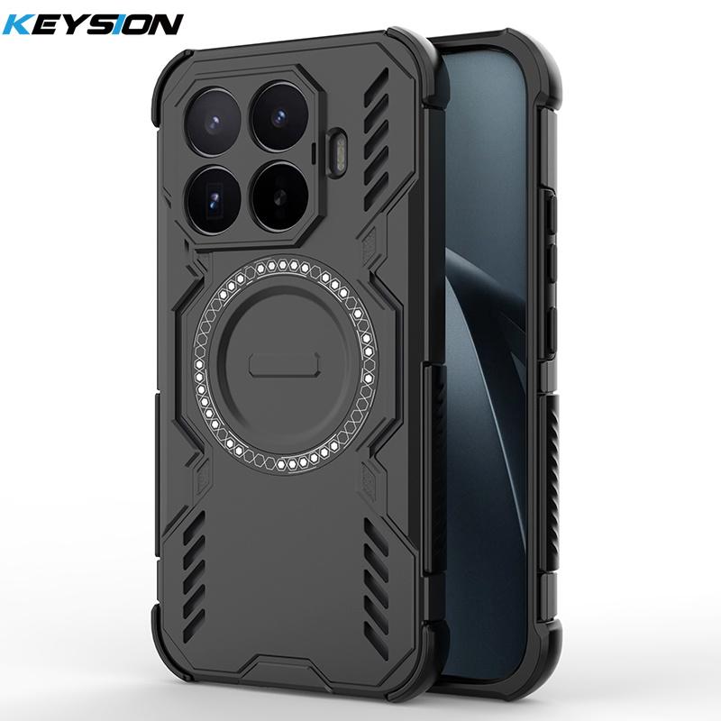 KEYSION Полый чехол с рассеиванием тепла для Xiaomi 17T Pro 5G Силикон+ПК Магнитное охлаждение Ударопрочный чехол для телефона для Xiaomi 17T 5G