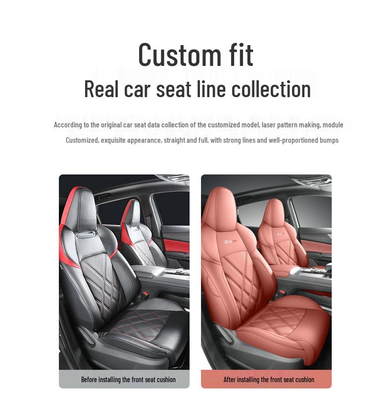 Compatible with Changan CS55 Plus models, full-coverage second and third-generation seat covers for all-season use.