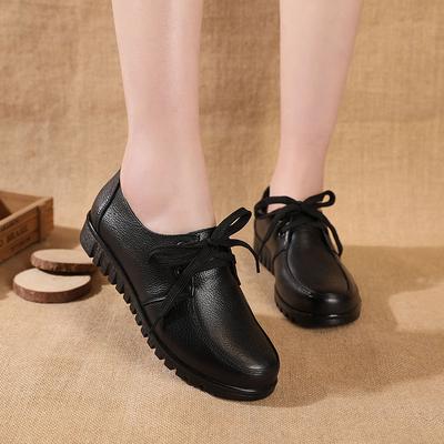 Женская обувь из натуральной кожи большого размера, без застежек, женская амортизирующая нескользящая обувь на плоской подошве sdc45