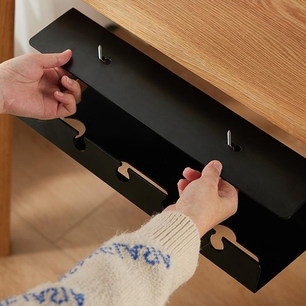 Versatile Under Desk Cable Management Rack Sturdy Socket Strip Holder  Student Dormitory