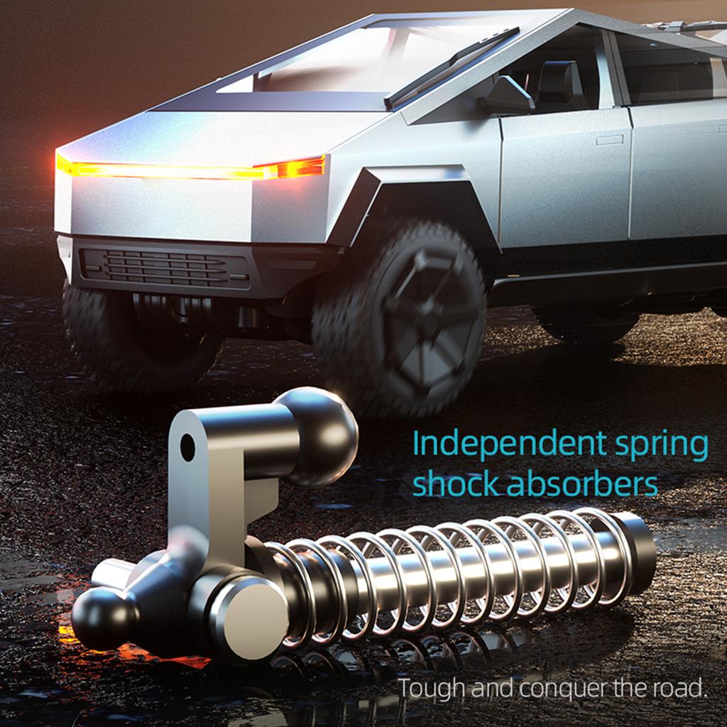 Игрушка Кибертрак, Радиоуправляемый сплавной автомобиль 2,4 ГГц с мотоциклом и светодиодной подсветкой, Модель пикапа