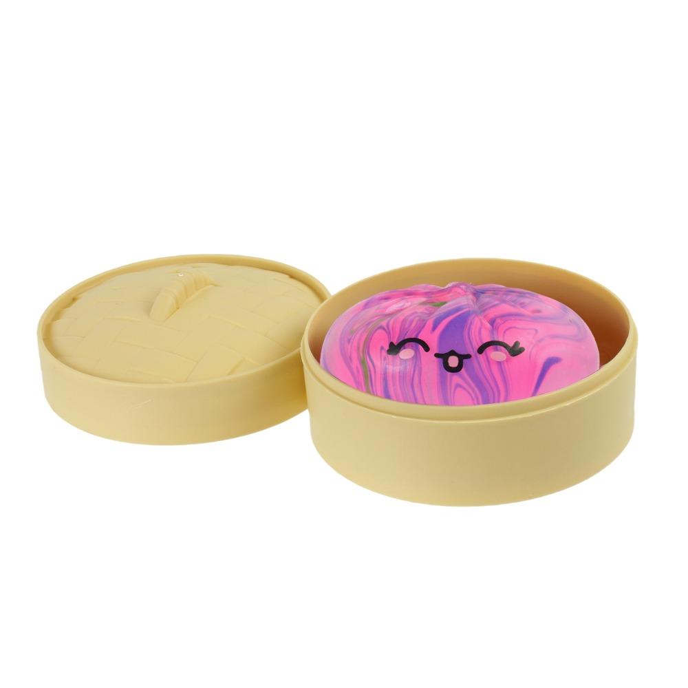 Slow Rebound Simulated Steamed Bun Squishy Toy Marble Pattern Fidget Toys  Children's Gifts