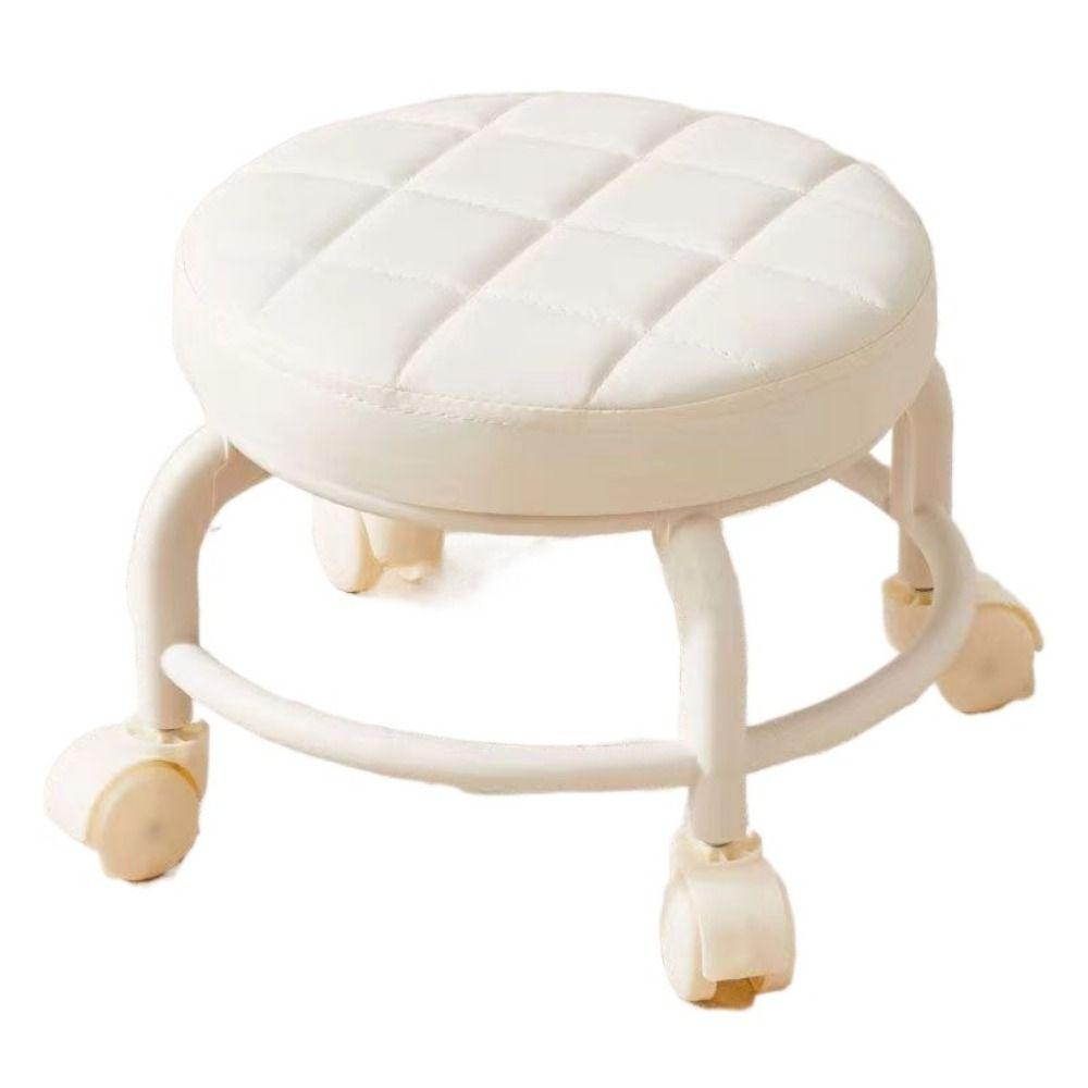 Вращающийся стул на роликах из искусственной кожи, водонепроницаемый стул на роликах, круглый стул с колесами, СПА