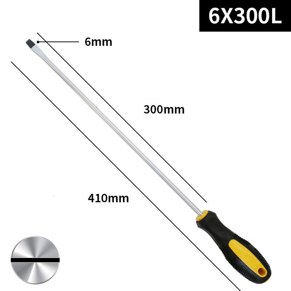 12 Inch Long Handle Screwdriver Slotted Cross Head Magnetic Screwdriver Bits Anti Slip Manual Tools Screw Driver Bolt Driver
