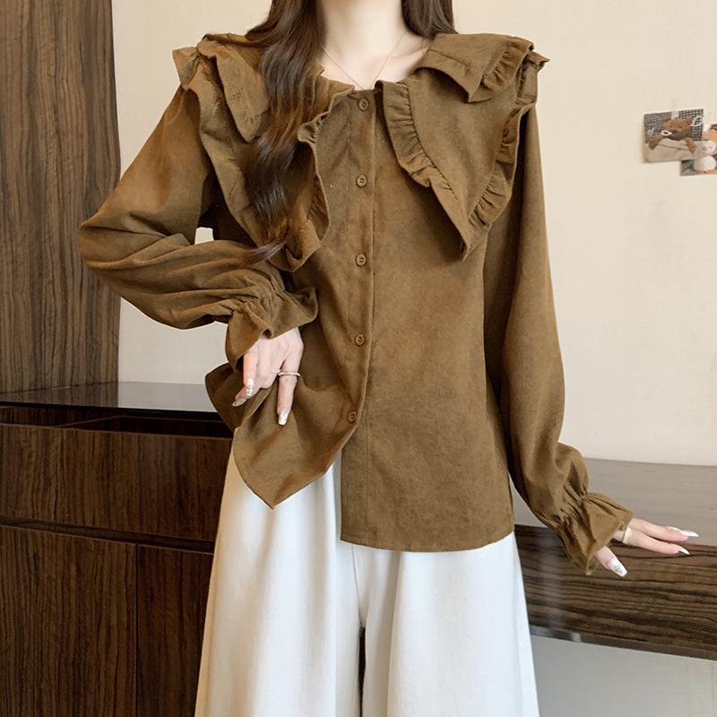 VONDA Женские летние блузки с длинным рукавом и лацканами