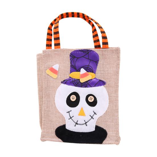 Halloween Gift Bags for Children Trick or Treat Bags, Kids Candy Non Woven Pumpkin Ghost Reusable Tote, Goodie Spooky Party Favor Non-tear