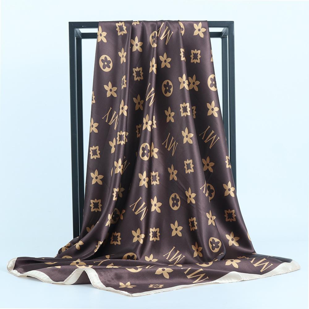 High-quality Luxurious Silk Scarves Headband Scarfs Neck Scarf For Women Chain Silk Scarf Women's Decorative Shawl