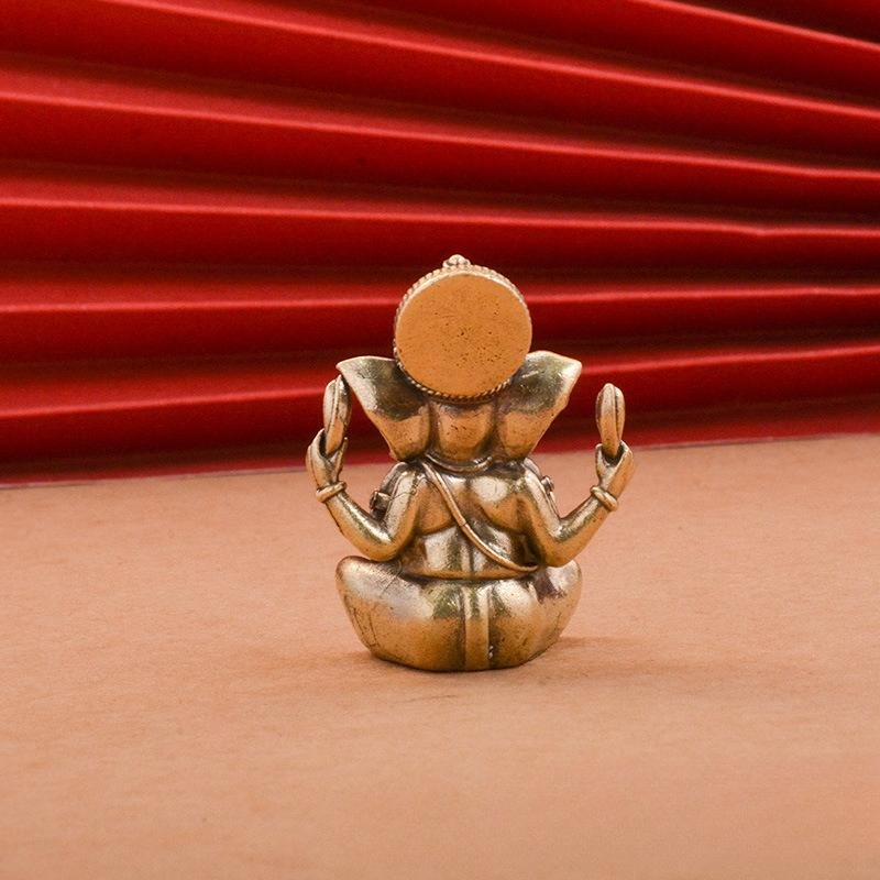 Vintage Brass Lord Ganesha Statue Buddha Ornaments Elephant Hindu God Sculpture Figurines Home Office Decoration Buddha Statues