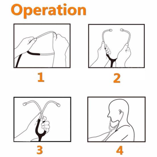 Single EMT Headed Stethoscope Doctor Nurse Aid Vet Medical Monitor Accessory