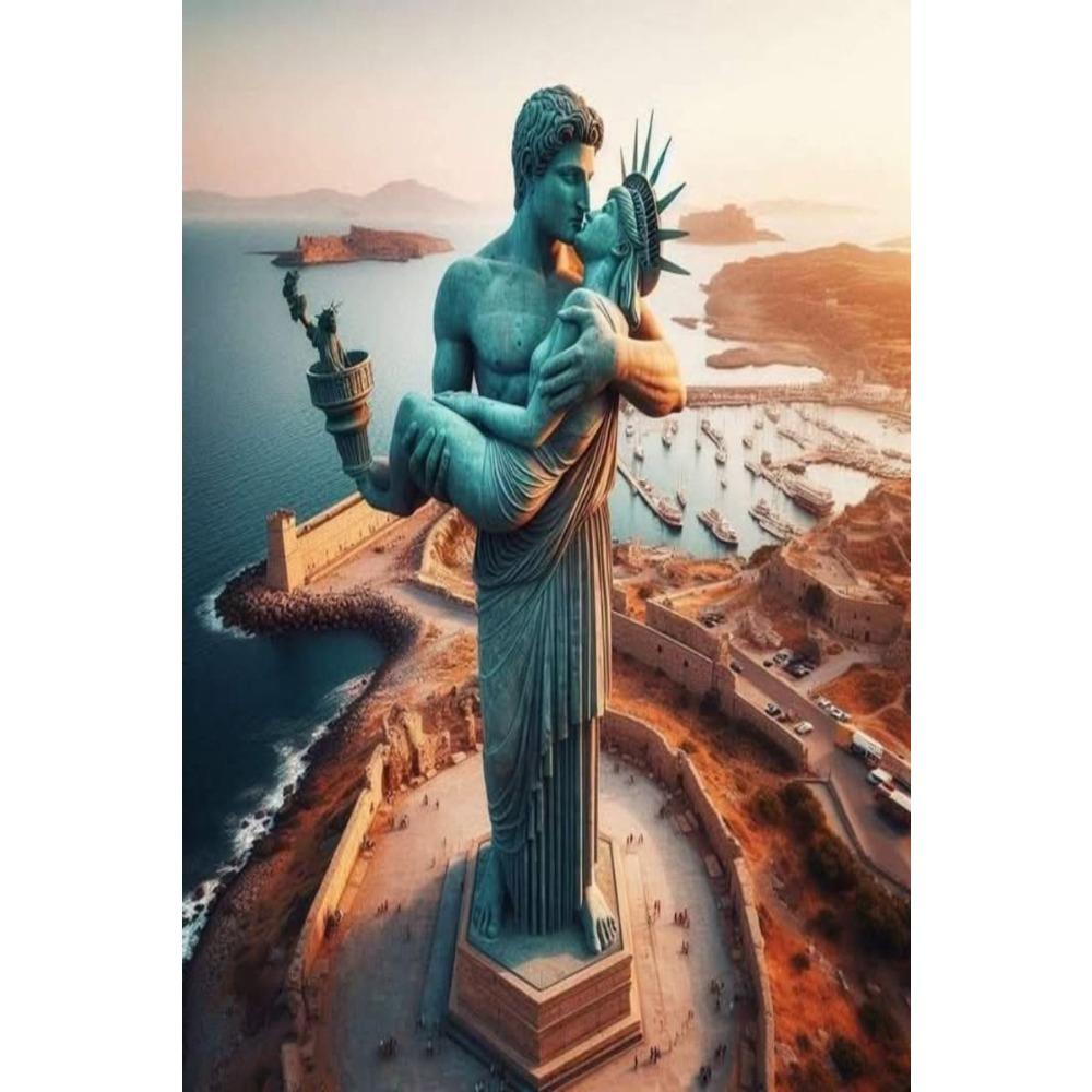 Vintage Metal Tin Sign Liberty Goddess Wall Art Decor For Living Room Bedroom