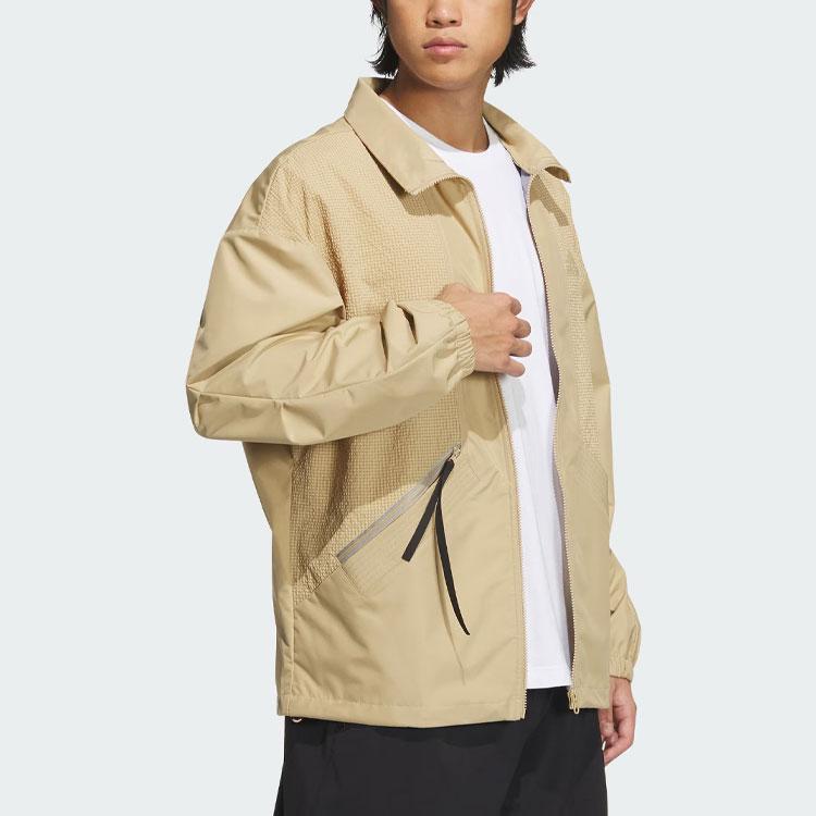 adidas Куртка Fustl 8 Solid Logo Спортивная повседневная куртка Мужские куртки Светло-хаки IM9083
