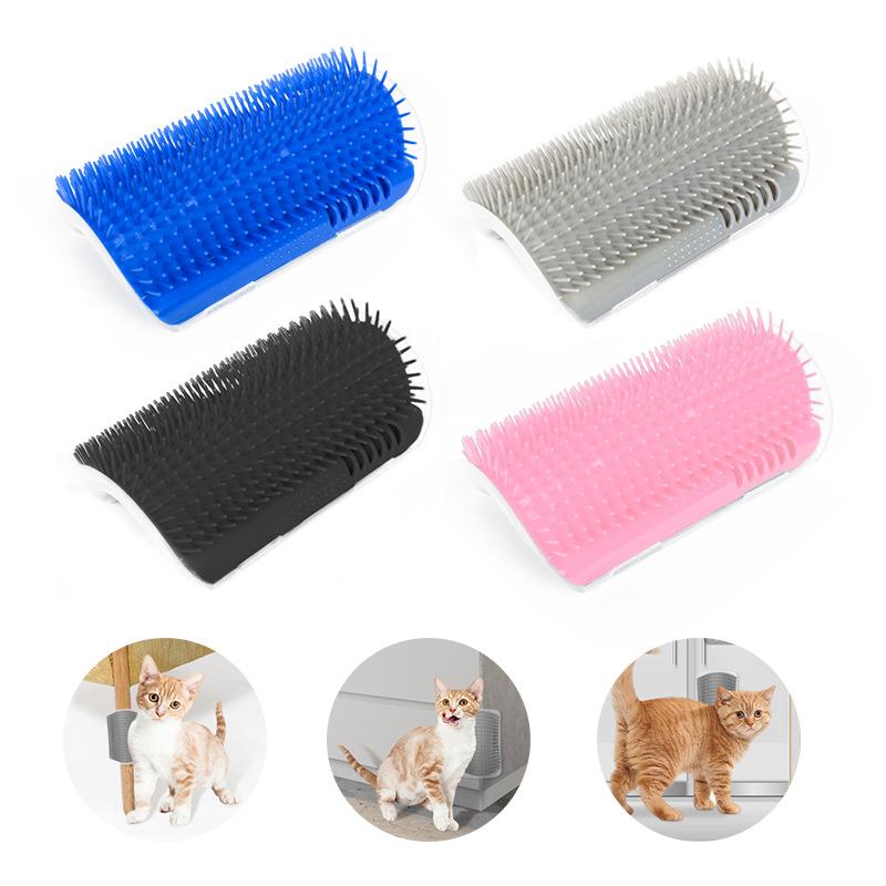 Durable Space-saving Design Pet Grooming Brush Wall Corner Pet Supplies Cat Massage Brush Rubbing Suitable Cat Scratching Device Supply
