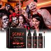 Fake Blood Makeup Kit-Coagulated Blood 30ml+Fake Blood Spray 30ml+Dripping Blood 30ml, Realistic Washable Special Effects SFX Makeup Set