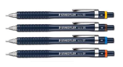 Staedtler Чертежные механические карандаши, 0,3 мм, 0,5 мм, 0,7 мм, 0,9 мм, 925-75-03, 05, 07, 09, Набор из 4 штук