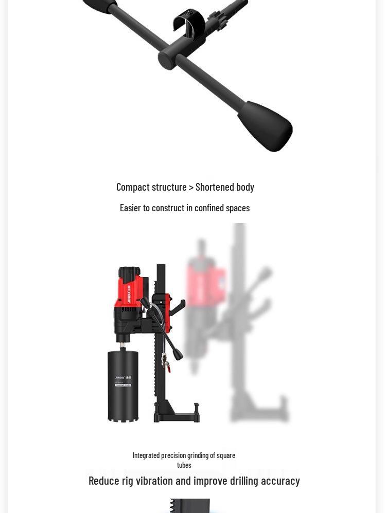 Jindu Dual-Use High Power Concrete & Rhinestone Drilling Machine with Hydraulic Drill and Hole Punching Function.