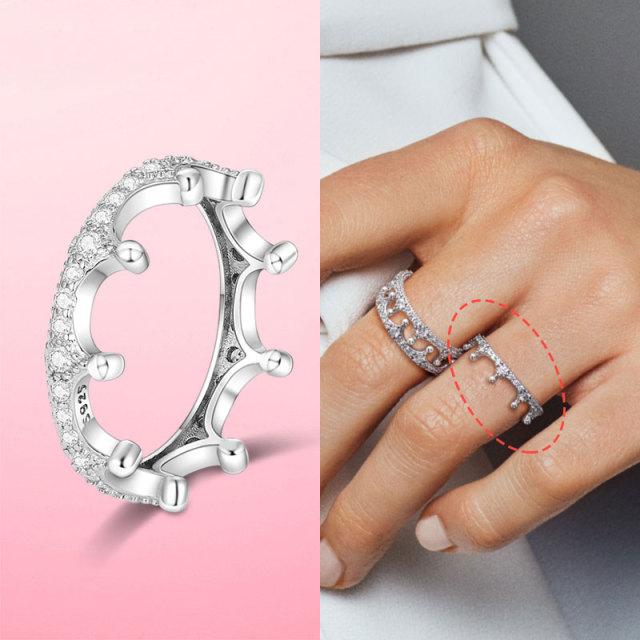 Кольца из стерлингового серебра 925 пробы Женские модные кольца