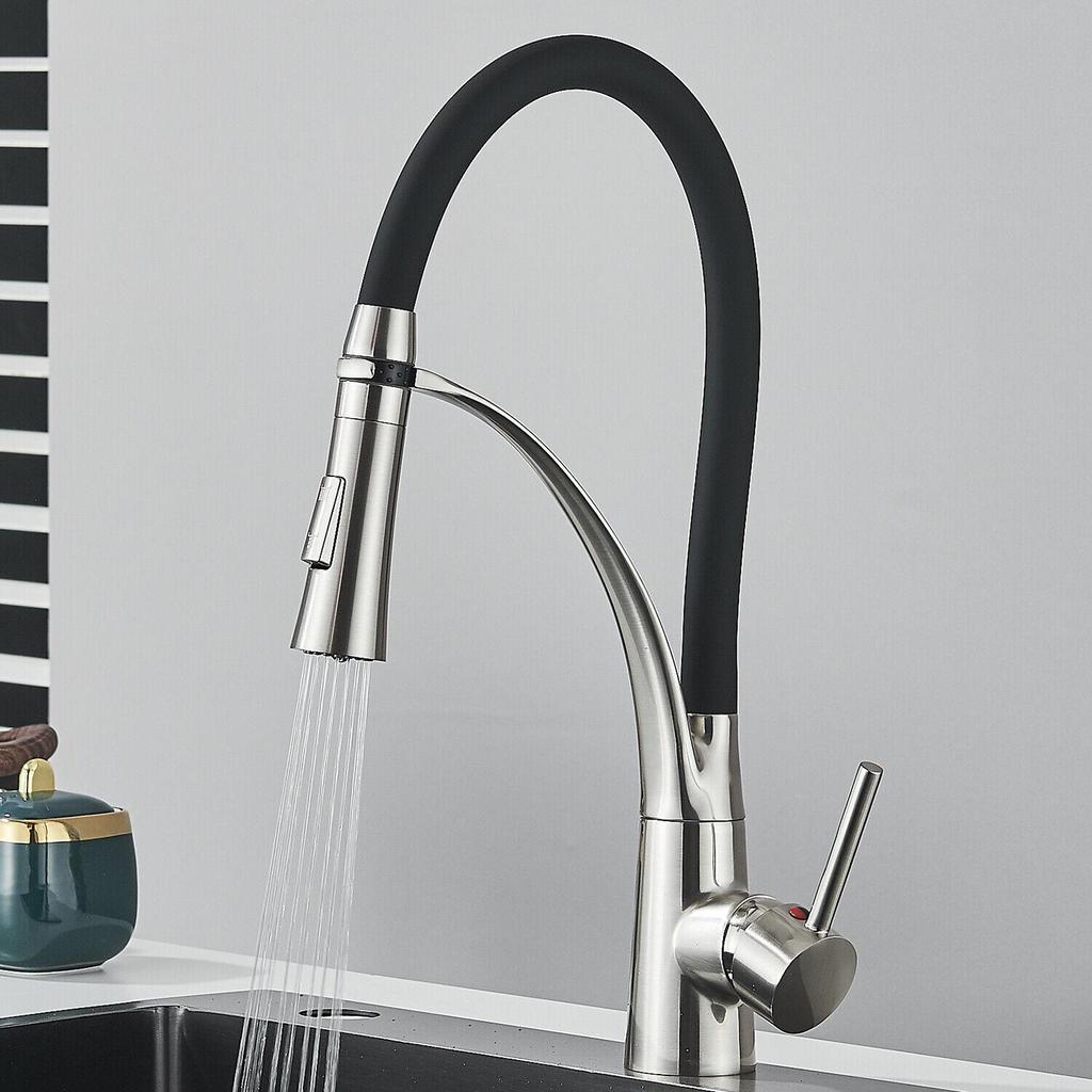 Kitchen Faucet 360° Stainless Steel Extendable Faucet with Shower Faucet for Kitchen