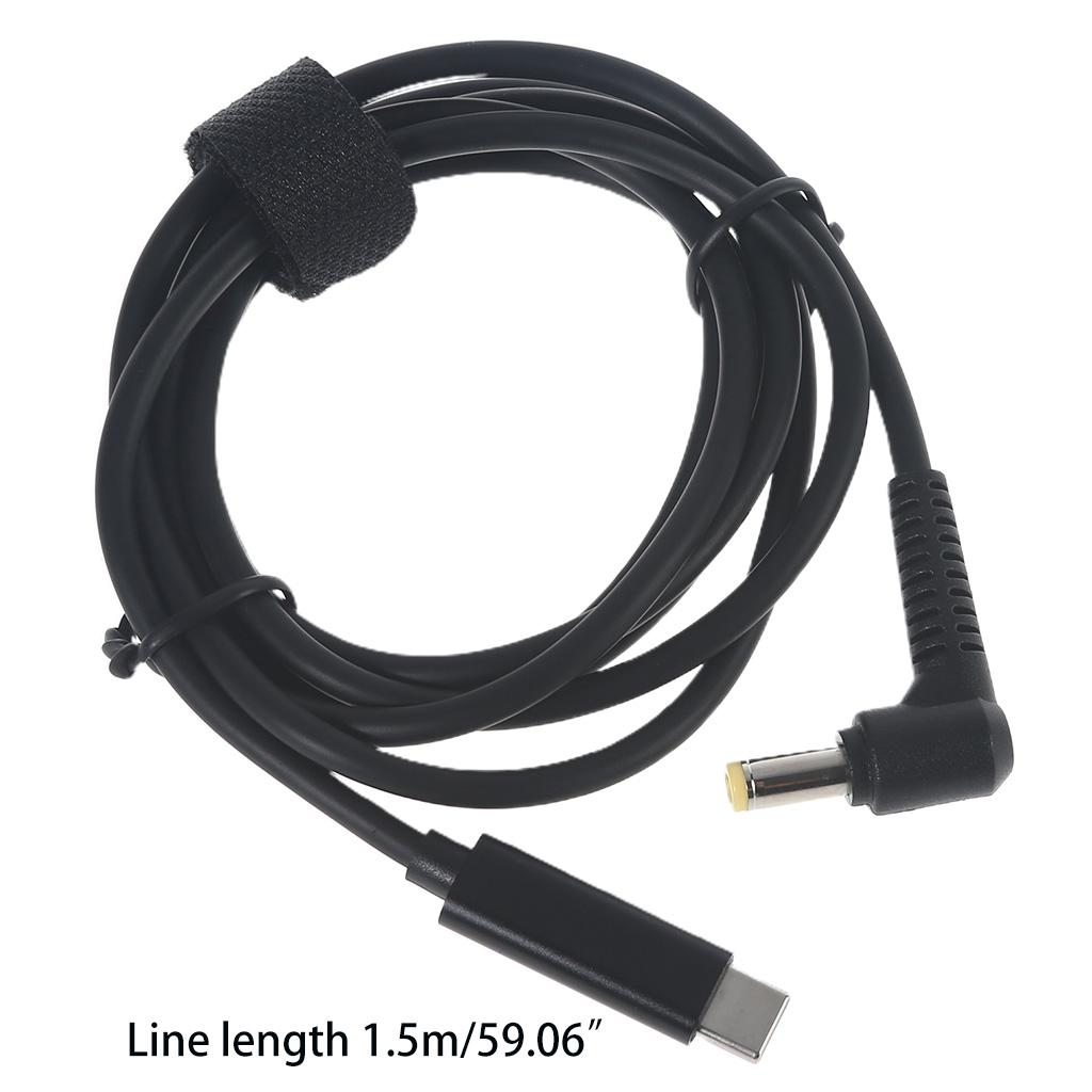 PD 65W Type C To DC 5.5x2.5mm Braided Cord Power Adapter Cable Laptop Fast Charging Power Accessories