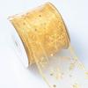 Snow Ribbon Cuffed Wire Snowflake Organza Christmas Decoration Ribbon Sprinkles Silver Ribbon Bow Material Ribbon Bow DIY Flower Handmade