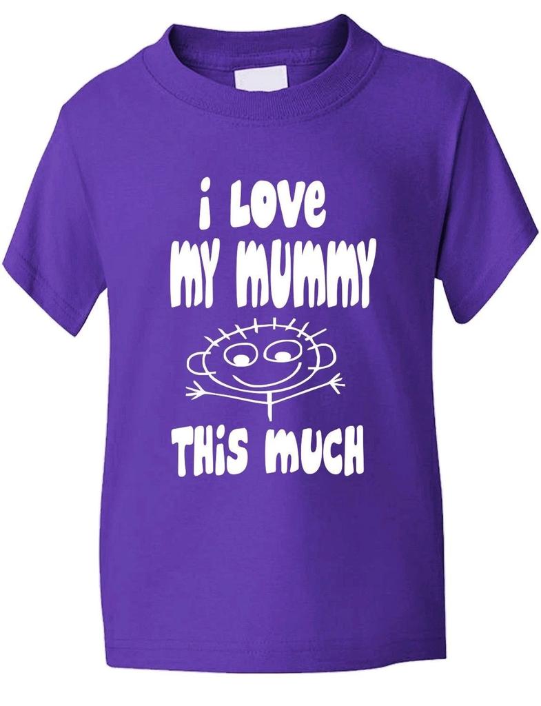 I Love My Mummy This Much Funny Kids Boys Girls T-Shirt Birthday Gift Age 1-13