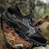 Men Summer Hiking Shoes Mesh Trail Running Backpacking Walking Shoes Quick-dry Slip Resistant Sneakers