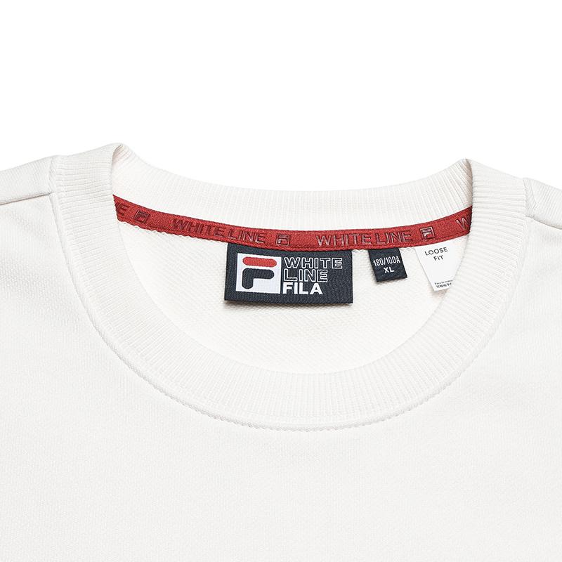 Fila Оригинальный пуловер «Пион» Простая мода Классический Ретро Повседневный Универсальный Удобный Свободный Свитшот с круглым вырезом Унисекс свитшот F51U619203FIV