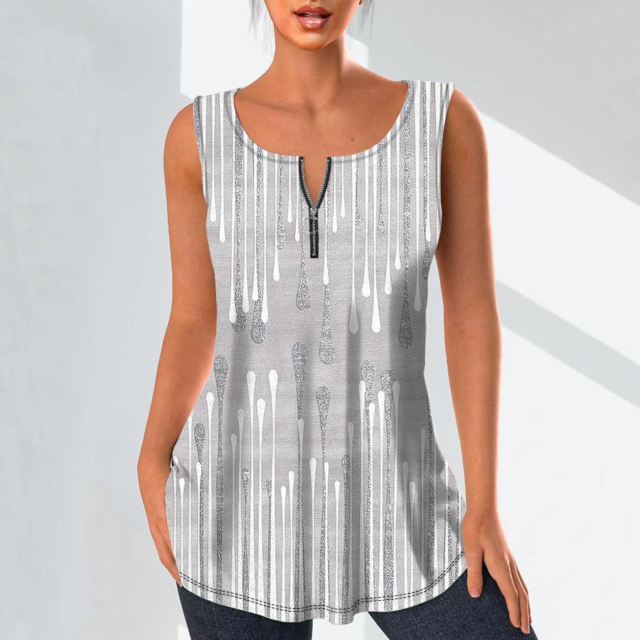 Женские модные рубашки с v-образным вырезом, повседневные топы, футболка, женский жилет с 3D золотым узором, блузка без рукавов больших размеров, топы на бретелях