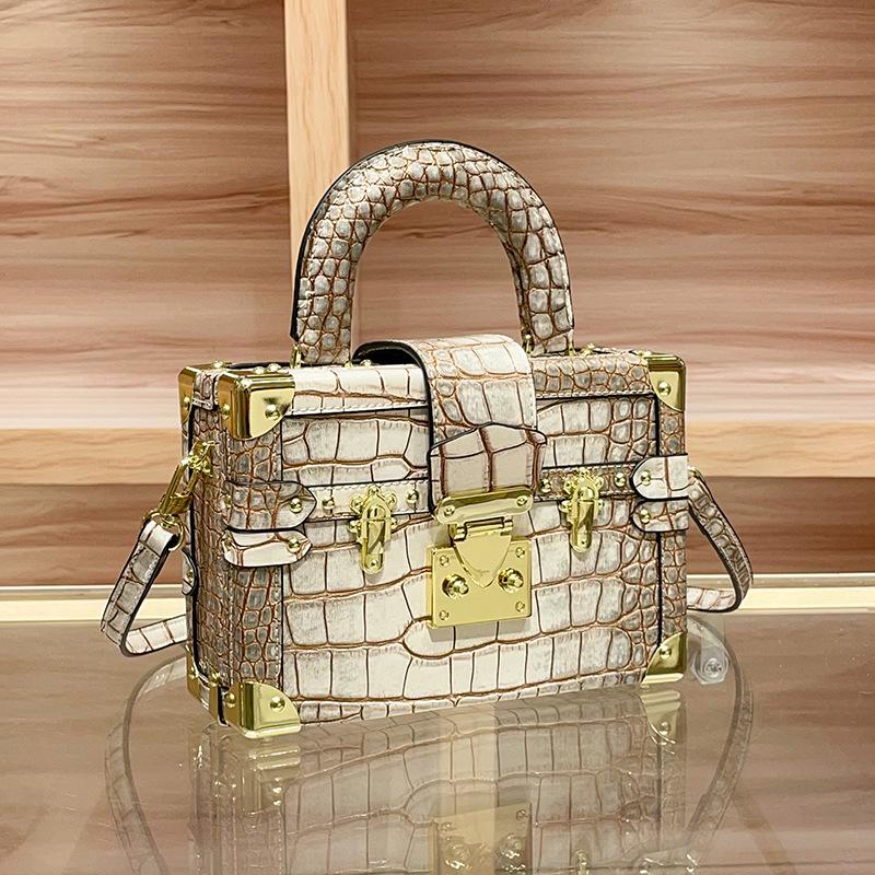Роскошная женская сумка из натуральной кожи змеи 2025 года - стили 'коробка', 'на плечо' и 'кроссбоди'