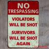 Custom Gun Humor Tin Sign for Restaurant, Bar, or KTV Decor