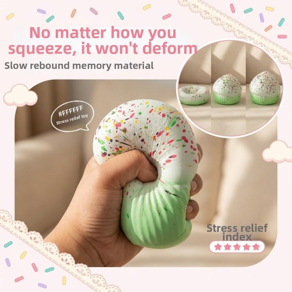 TPR Simulated Cream Cake Squeeze Toy Large Size Pizza Pinching Toy Sensory Fidget Toy Desktop