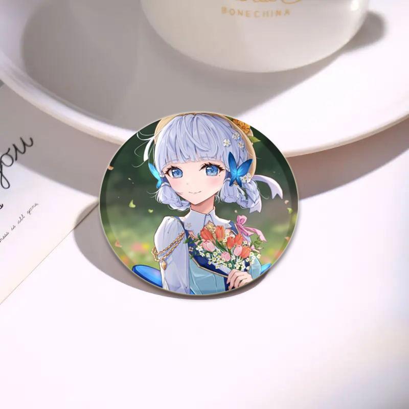 Значок Genshin Impact 32/44/58 мм, милые броши для косплея Камидзато Аяка, креативные изысканные эмалевые булавки для одежды, рюкзака, ювелирных изделий, аксессуаров