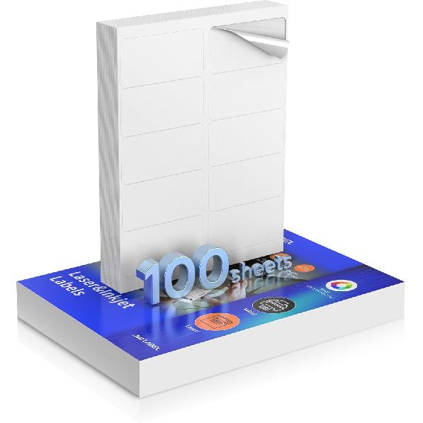 Shipping Label Address Mailing Stickers 8.5 x 11 40 Full Sheets Paper for Inkjet Printer Printable Printing Thank You Labeling to Write on Envelope